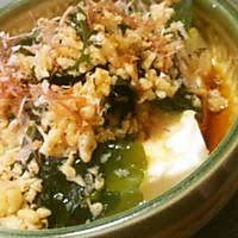 島豆富のタヌキ冷やっこ