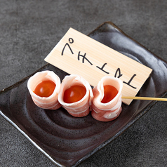 炭火香るプチトマト巻き串