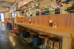 お一人様でも気軽に飲めるカウンター席