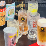 飲み放題はビールやはハイボール、カクテル各種のほか、 お子様も楽しめるソフトドリンクもご用意。