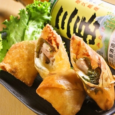 鶏チーズ梅肉春巻