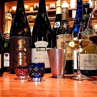 日本酒・ワイン・ビールに焼酎など料理に合うお酒が魅力