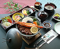 赤穂御崎レストハウス レストラン銀波荘のコース写真