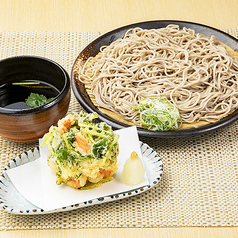 海老と三つ葉のかき揚げせいろそば(うどん)