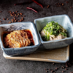 よだれ鶏の2種類を楽しめるセット