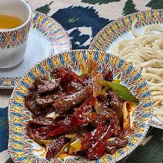 辛いピーマンの和え麺