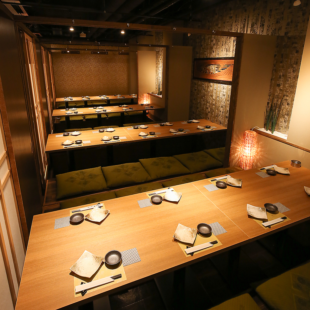 人数に合わせた個室がございます！広めの個室へのご案内もお気軽にご相談下さい！