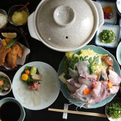 ふぐとかにとうなぎ 太閤ふぐのコース写真