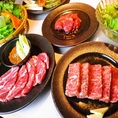 肉6品コース5500円(税込)！120分飲み放題付コースはお肉6品・サイドメニュー5品！※写真はイメージです。
