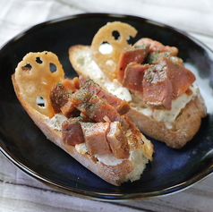 ローストビーフとクリームチーズカナッペ