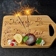 記念日・誕生日はシェフ特製ケーキでお祝い♪