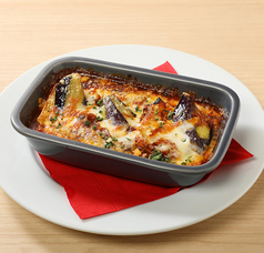 茄子とキノコのミートソースグラタン