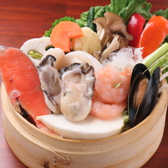本日のお魚とお野菜せいろ