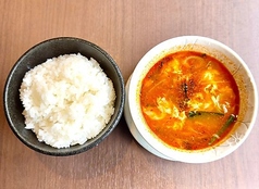 お得なスープとライスセット