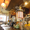 カウンター席でサク飲み！