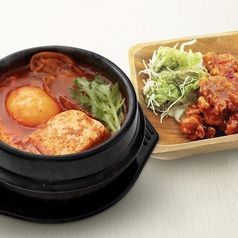 スンドゥブ+ハーフチキンセット