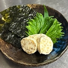 クリームチーズといぶりがっこ 