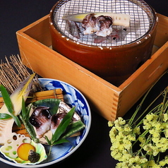 京野菜と鳥貝炭焼