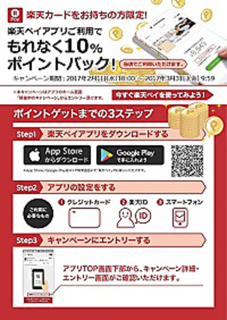 今なら楽天ペイがお得！！