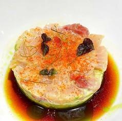 ブリとアボ力ドのタルタル仕立て