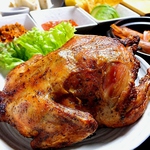 とり丸焼きの迫力にビックリー！！