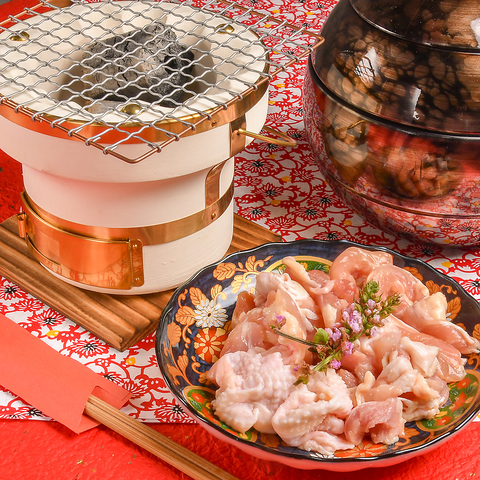 朝引き鶏をお手頃価格で！自分で焼くスタイルの焼き鳥♪