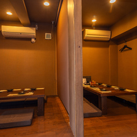 様々な用途で使えるお座敷席が複数ございます。