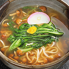 【季】春菊なめこそば（又はうどん）