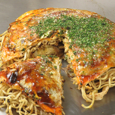 お好み焼き[そば又はうどん入り]