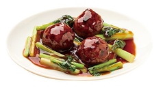 肉団子と青菜の甘酢あんかけ