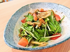 水菜のペペロンチーノ風サラダ