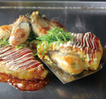 料理メニュー写真&nbsp;牡蠣のお好み焼き（大粒広島牡蠣）