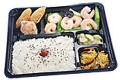 海老アスパラ炒め弁当