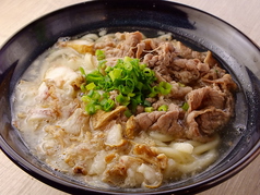 肉かすうどん