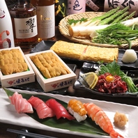 日本酒や海鮮の種類が豊富に備えております。