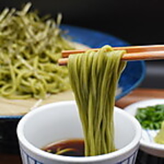 抹茶香る茶蕎麦