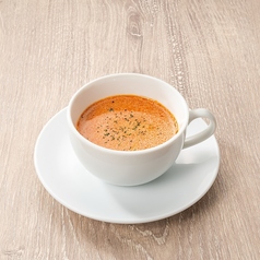 甘海老とオマール海老味噌のビスクスープ