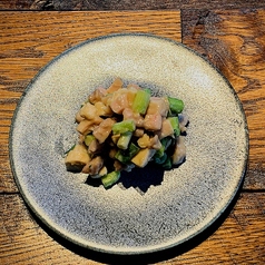 鶏と梅山椒のなめろう