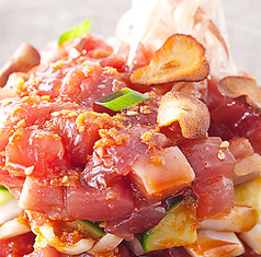 魚介の塩だれユッケ