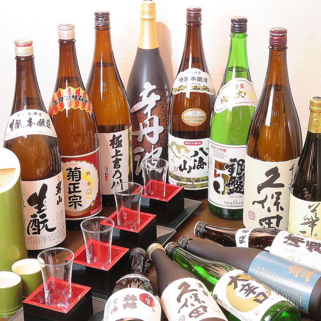 旬な魚料理にぴったりな日本酒・焼酎をご用意しております♪女性に人気のお酒も豊富に取り揃え！