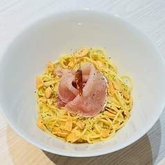 生ハムのペペロンチーノ