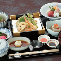 天ぷらお刺身膳