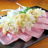 新鮮なホルモンを低温調理でしっとり仕上げた豚刺し！