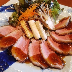 合鴨と長ねぎの炉端焼き~ハニーマスタードソース~