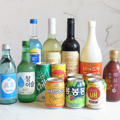 韓国のお酒もたくさん!ジュースもあります◎