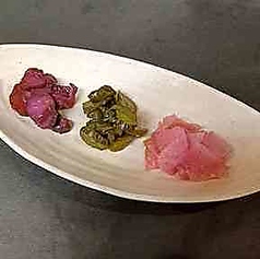 漬け物ミックス/アボカド塩こんぶ/炙りしめ鯖