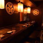 カップルに人気のカウンター席！