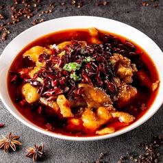 四川風水煮魚（白身魚の四川風煮込み）