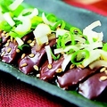 料理メニュー写真&nbsp;【肉刺】ネギだれ馬レバ刺し