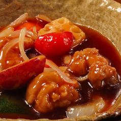 鶏肉と根菜の甘酢あんかけ